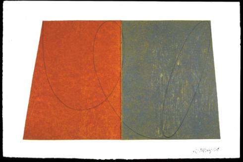 Robert Mangold, Untitled [GM/RM 1-94 W-8], from Drawing With Monotype Background, 1994