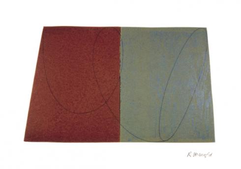 Robert Mangold, Untitled [GM/RM 1-94 W-11], from Drawing With Monotype Background, 1994